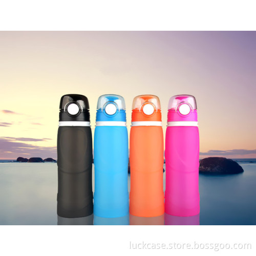 2017 Best promotional cheap foldable silicone water bottle